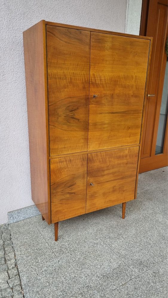 Komoda Highboard Bieliźniarka Szafa Design PRL Lata 60 Czechosłowacja