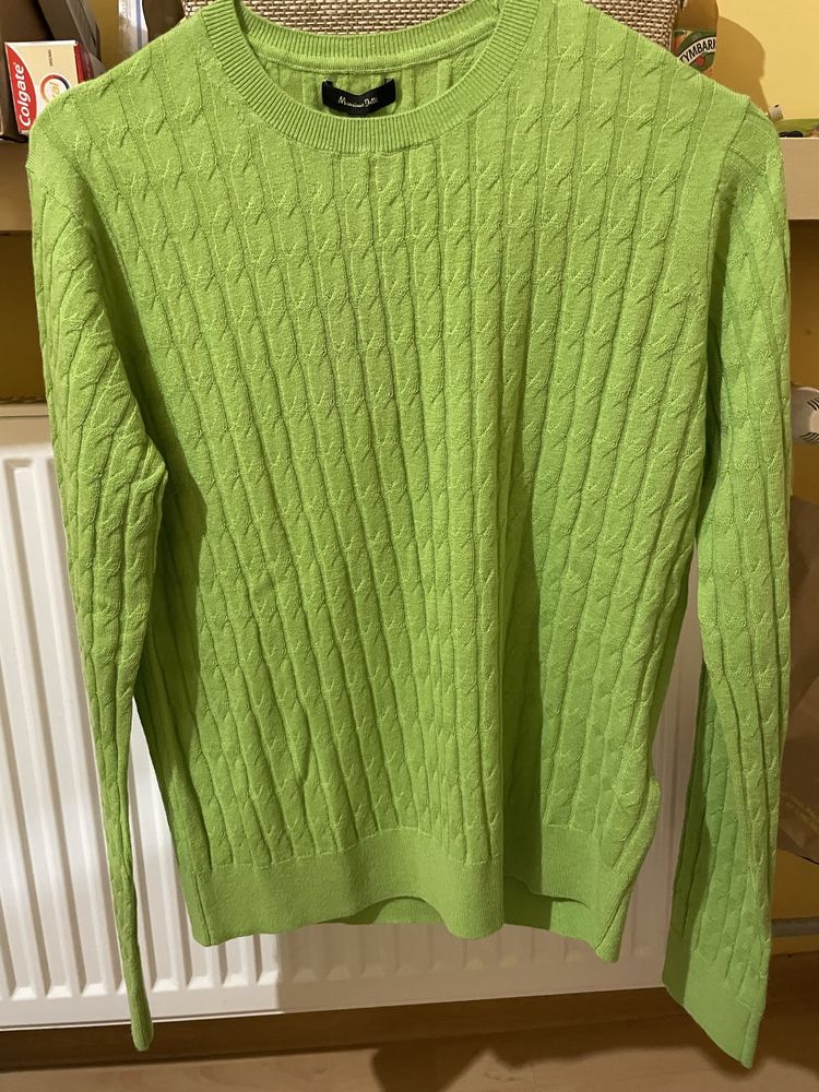 Sweterek warkoczowe sploty Massimo Dutti