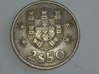 Moedas de 2$50 escudos Cupro-Níquel