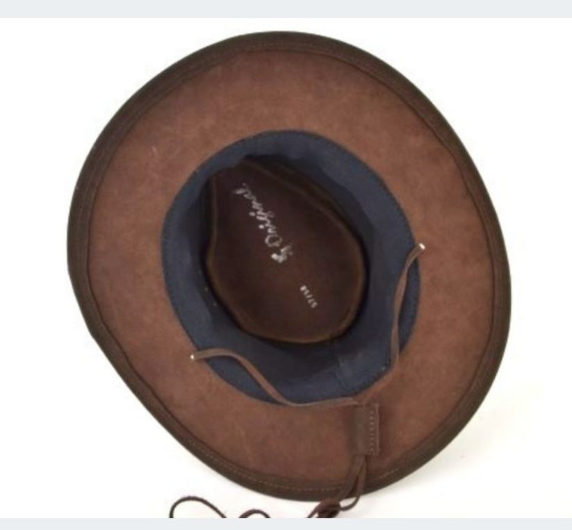 Brązowy kapelusz skórzany kowbojski country