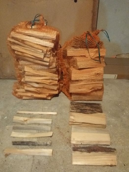 Drewno rozpałkowe i opałowe DUŻE WORKI 80x50