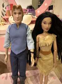 Pocahobtas John smith Disney store księżniczka len Barbie lalka