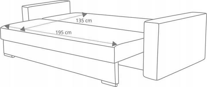 Trzyosobowa sofa z funkcją spania