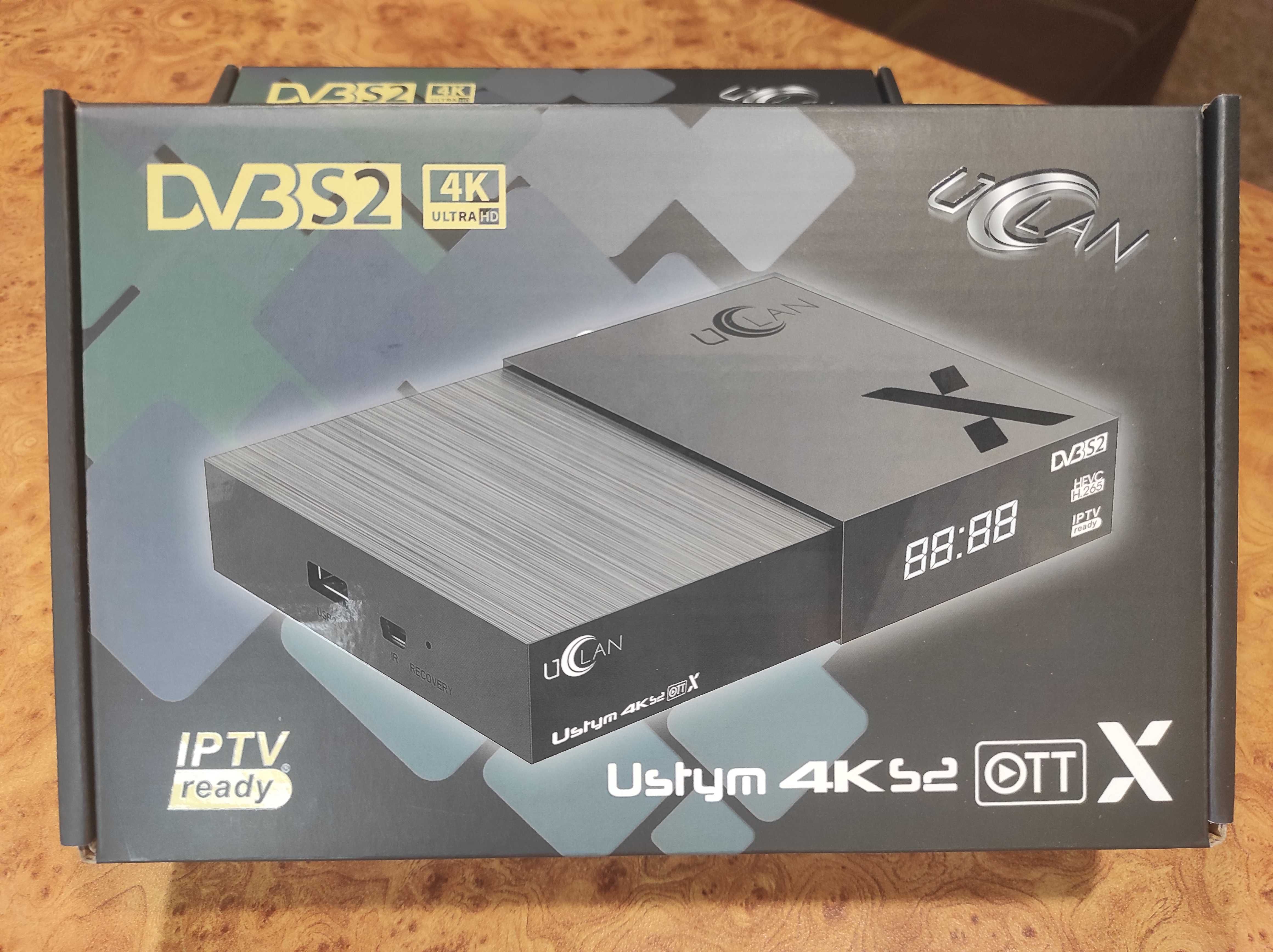 Спутниковый ресивер UCLAN Ustym 4K S2 X OTT Новая модель, НАСТРОЕННЫЙ