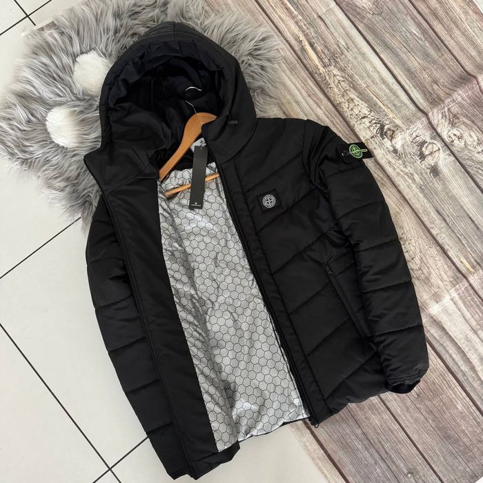 Зимова куртка Stone. Преміум якість. Чоловіча тепла куртка стон + патч