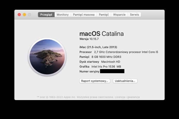 iMac (21.5-inch, Late 2013 i5 8GB 500HDD IrisPro