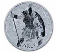 Бог Арес Ares. Срібна інвестиційна монета 2023 Perth mint.