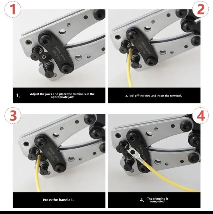 Кліщі для обтиску 6-50мм²