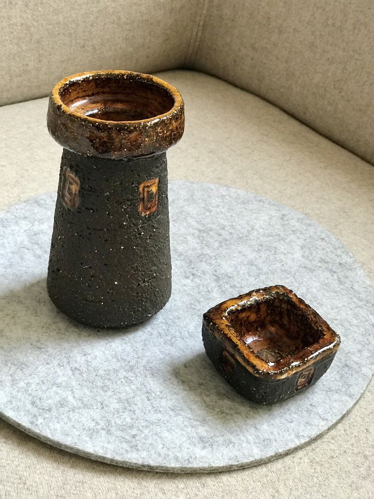 Zestaw ceramiki duńskiej Hegnetslund midcentury vintage