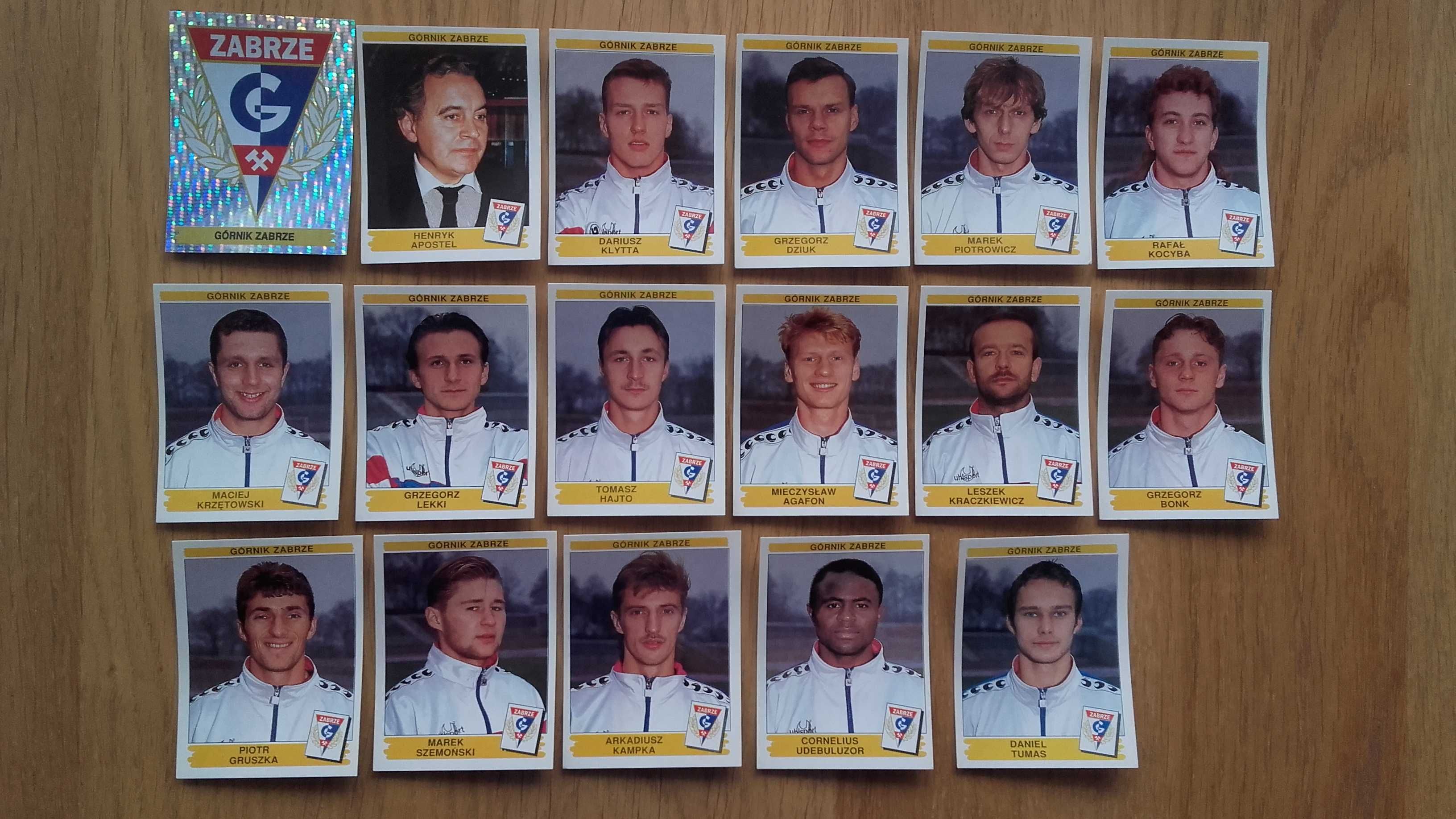 panini naklejki 96 / 97 ekstraklasa liga polska górnik zabrze