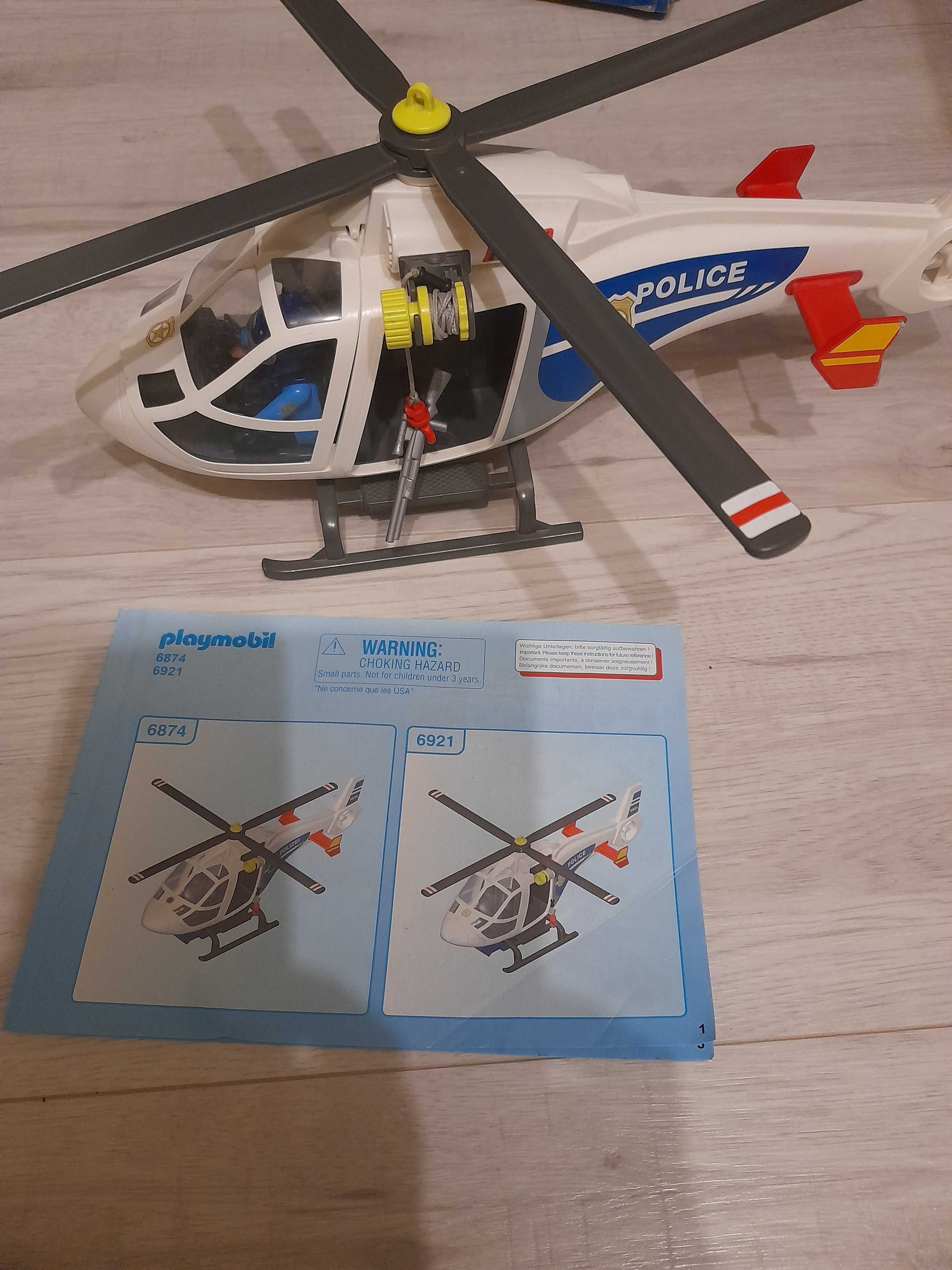 Playmobil 6921 City Action Helikopter Policyjny Z Reflektorem Led