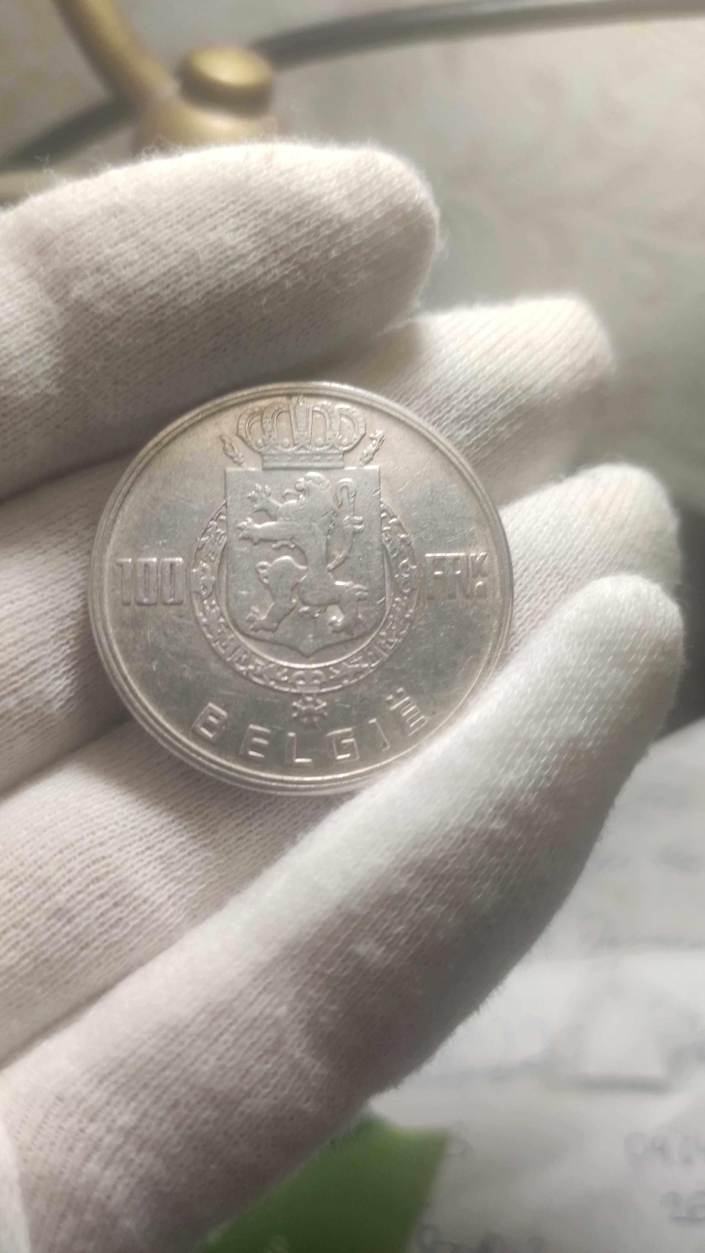 Бельгия 100 франков 1949г. серебро король Бодуэн І