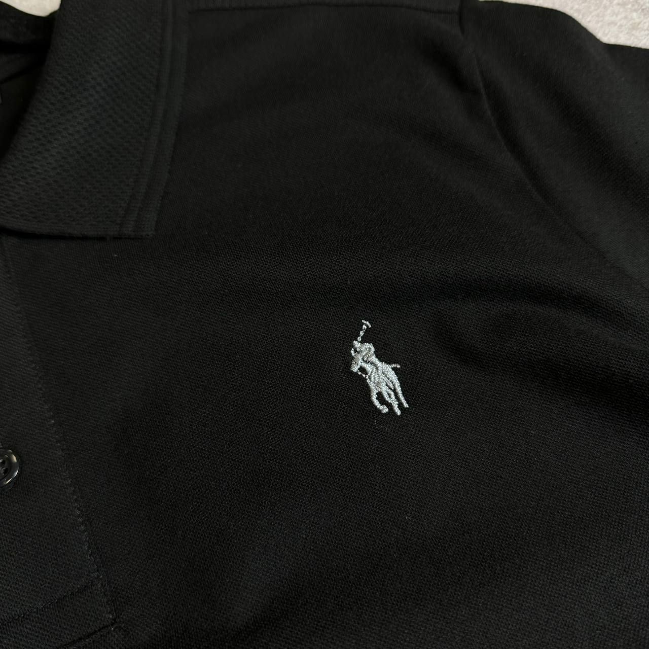 Polo by RALPH LAUREN 2024 Чоловіче чорне біле роло футболка весняна