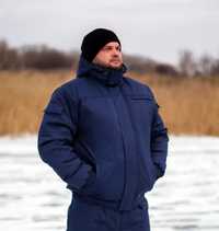 Куртка робоча утеплена чоловіча "Містраль" укорочена синя
