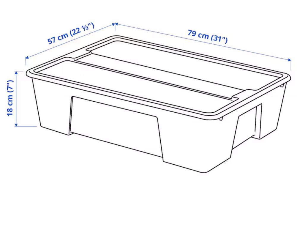 Pudełko Ikea. Pojemnik plastikowy z pokrywką, przezroczysty