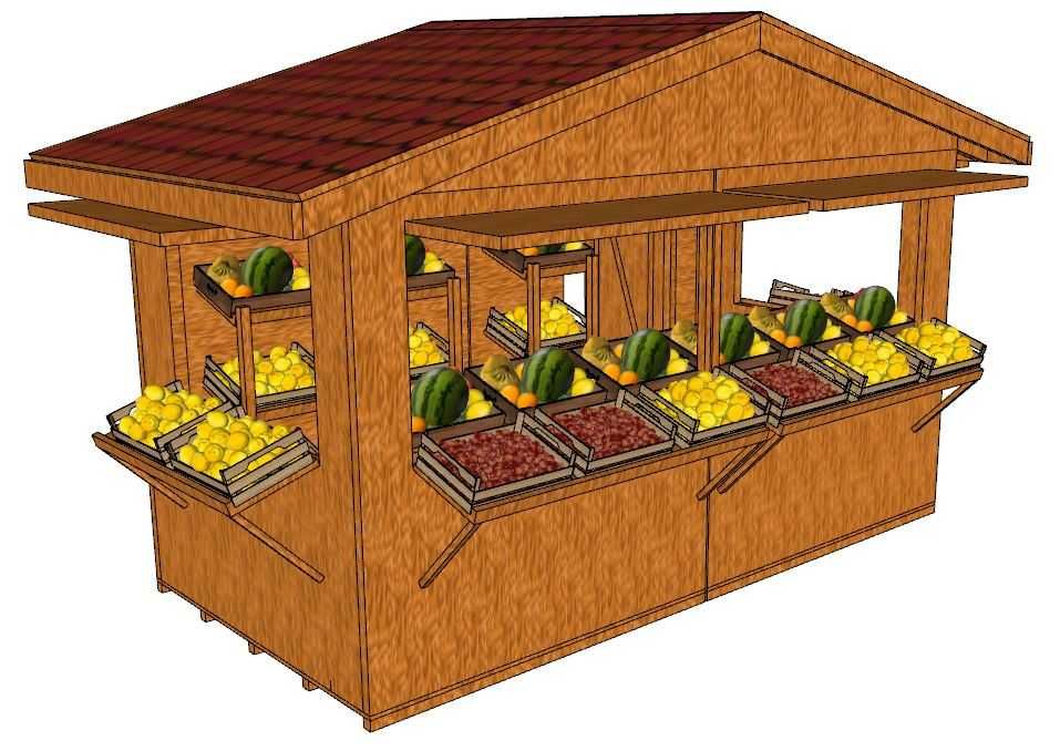 domek handlowy kiosk stragan warzywniak
