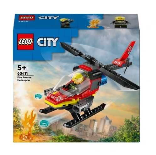 LEGO City. Strażacki helikopter ratunkowy. Obrotowe części. Wyrzutnie