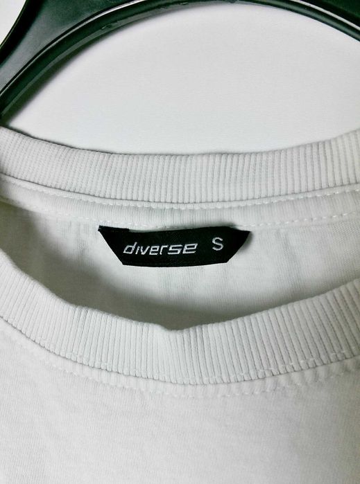 Damska bluzka koszulka t-shirt top krótki rękaw biała Unique Diverse S