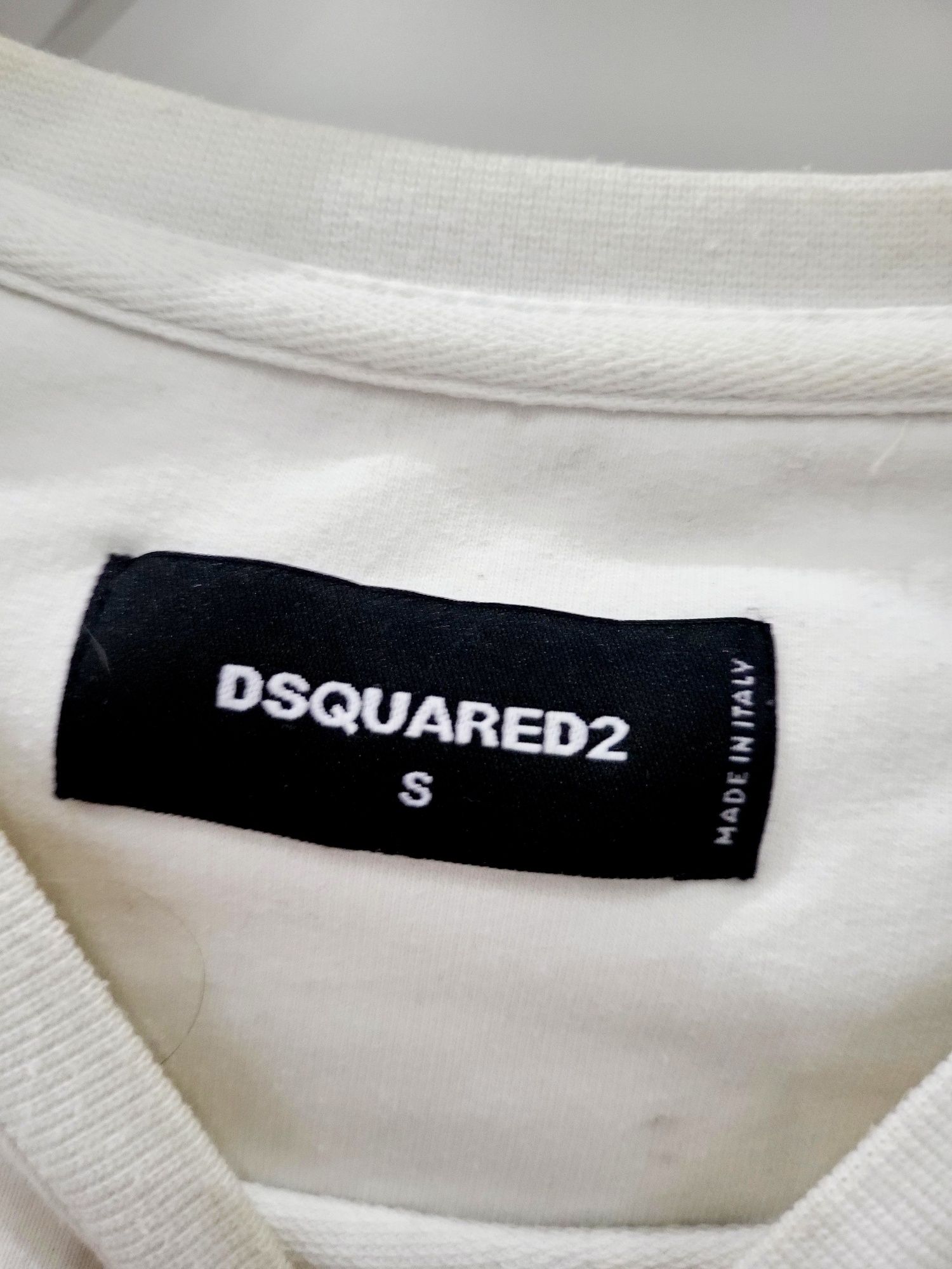 Bluza Dsquared2 rozm S bloggerska viralowa z grafiką fioletowy napis