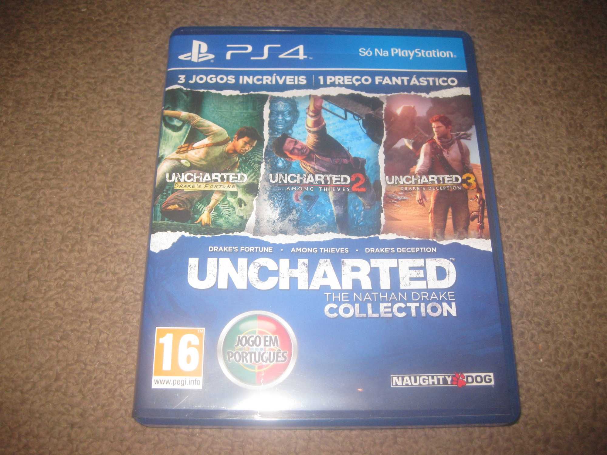 Jogo "Uncharted: The Nathan Drake Collection" Playstation 4/Impecável!
