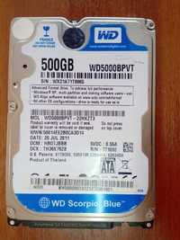 Жорсткий диск Western Digital Scorpio Blue 500GB 5400rpm 8MB