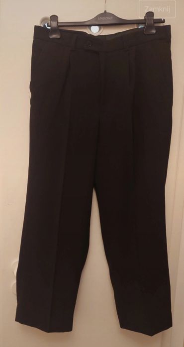 Męskie spodnie garniturowe 65% wełna