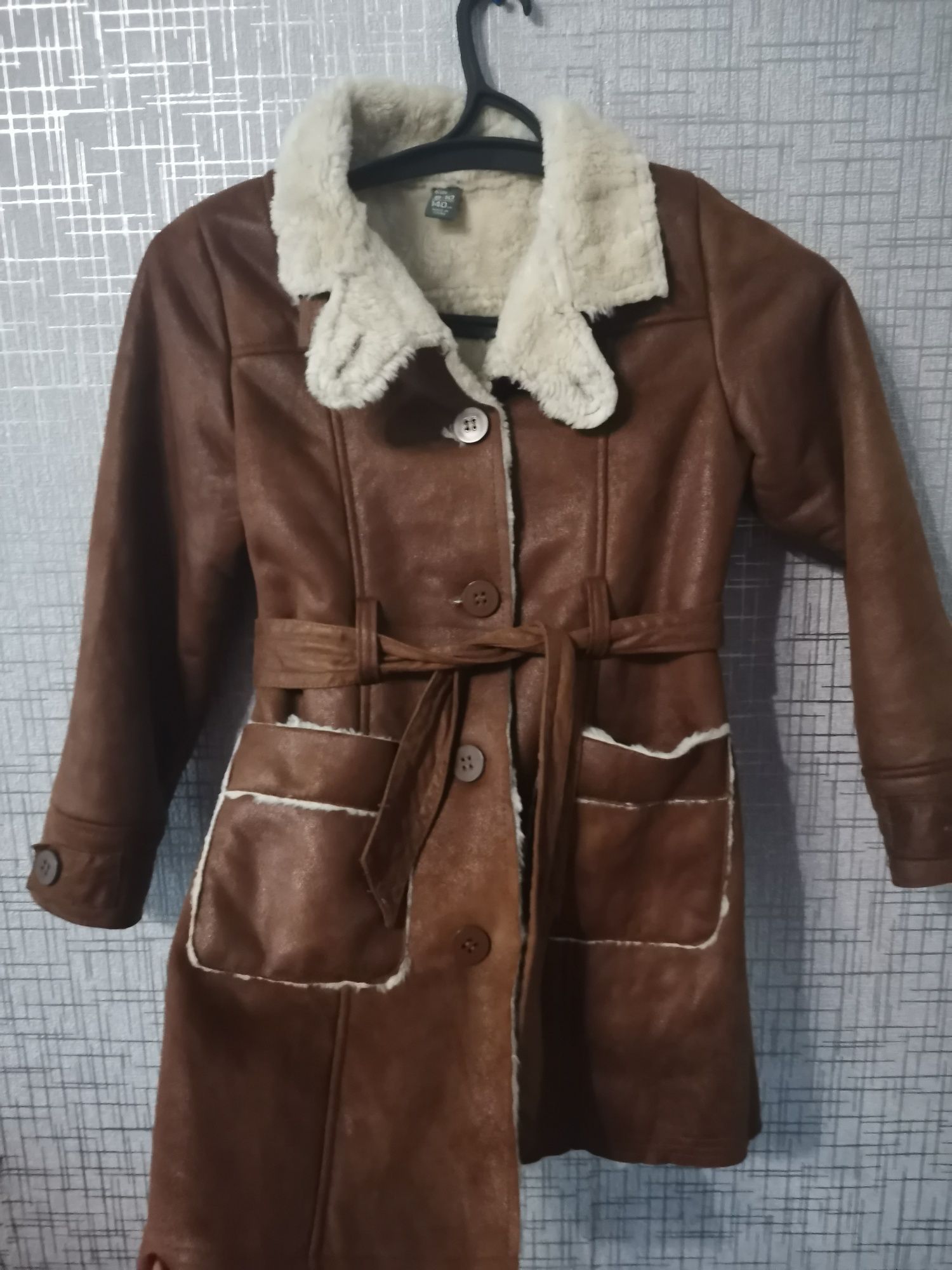 Пальто дублянка zara 140 см, 9-10 років