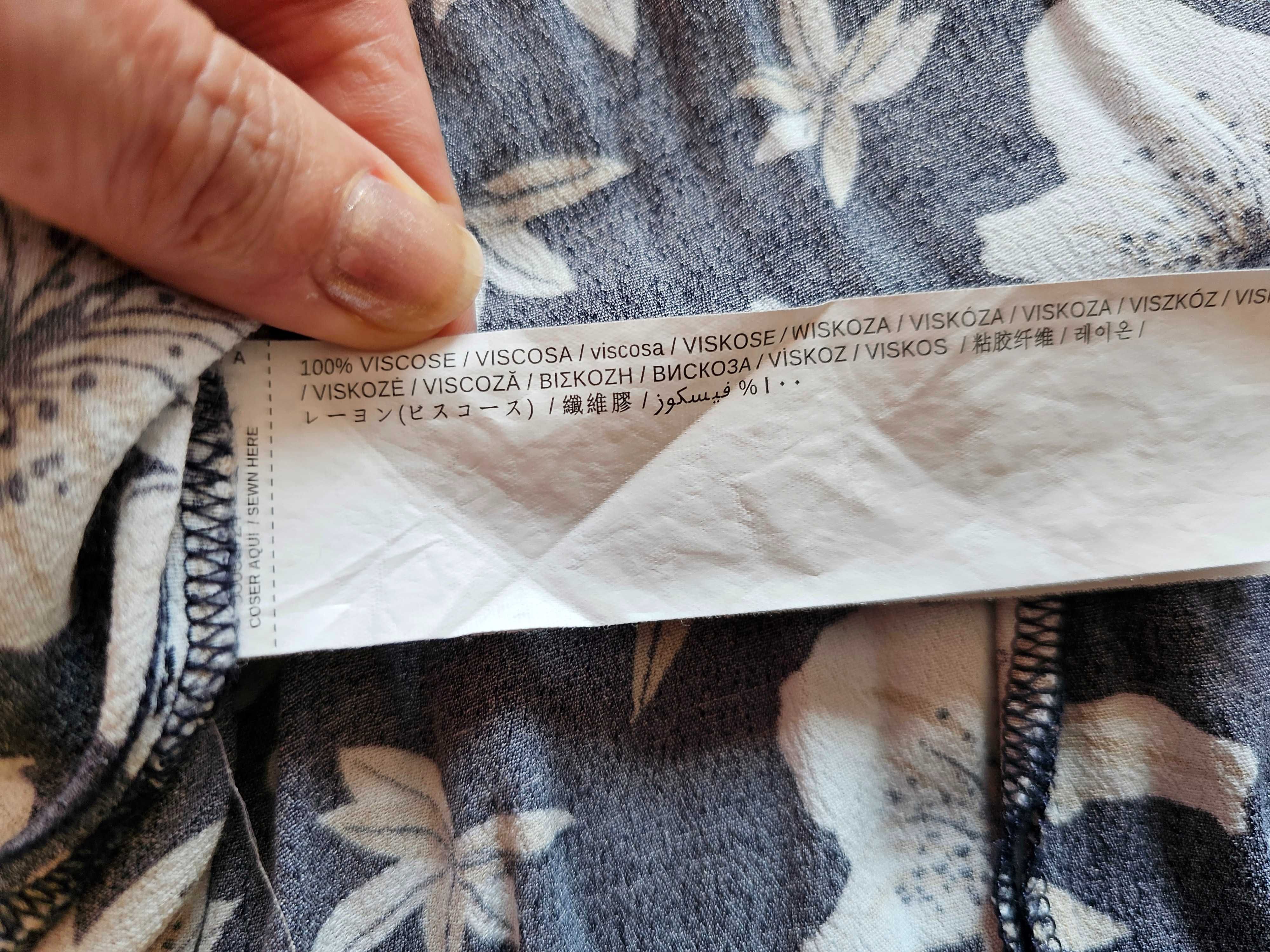 Top azul-escuro estampado da Mango