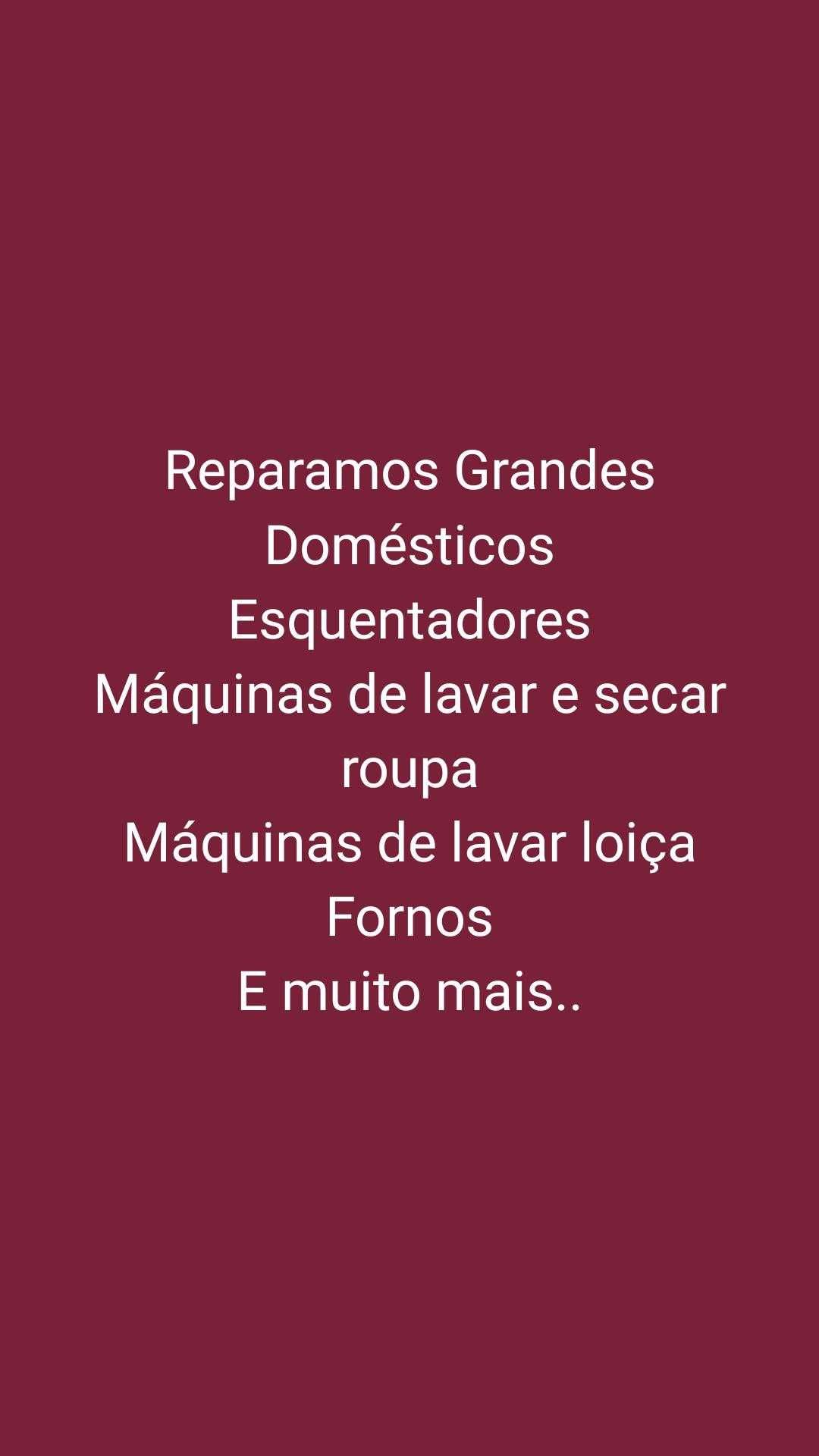 Reparamos pequenos e grandes Eletrodomésticos
