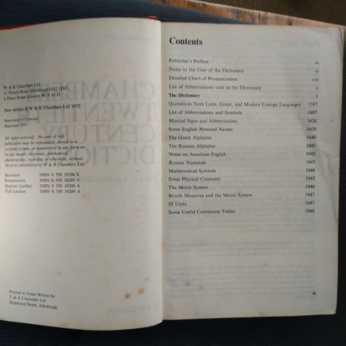 Dicionário Chambers Twentieth Century Dicitionary – Editora W & R Cham