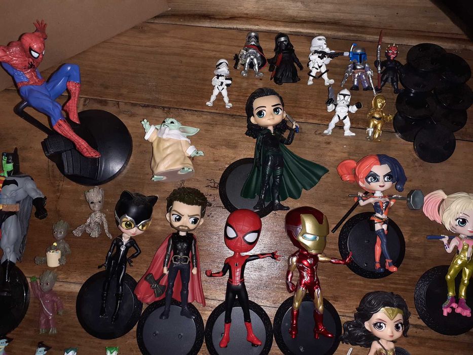 Figuras Marvel DC Star Wars Joker Spiderman Yoda Harley Quin Thor