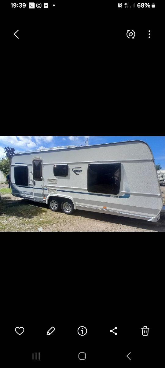 Caravana fendt Diamant 6metros  francesa com toda a documentação para
