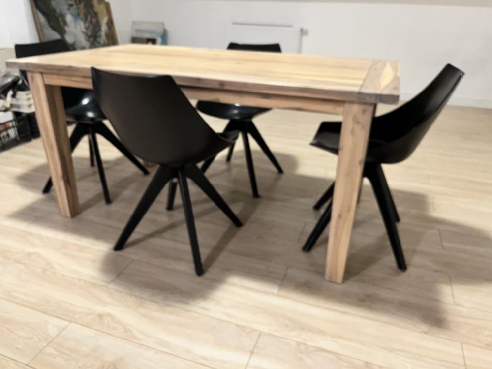 Stól drewniany - nowoczesny design , loft - fantastyczny !