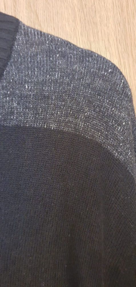 Sweter męski szaro-czarny