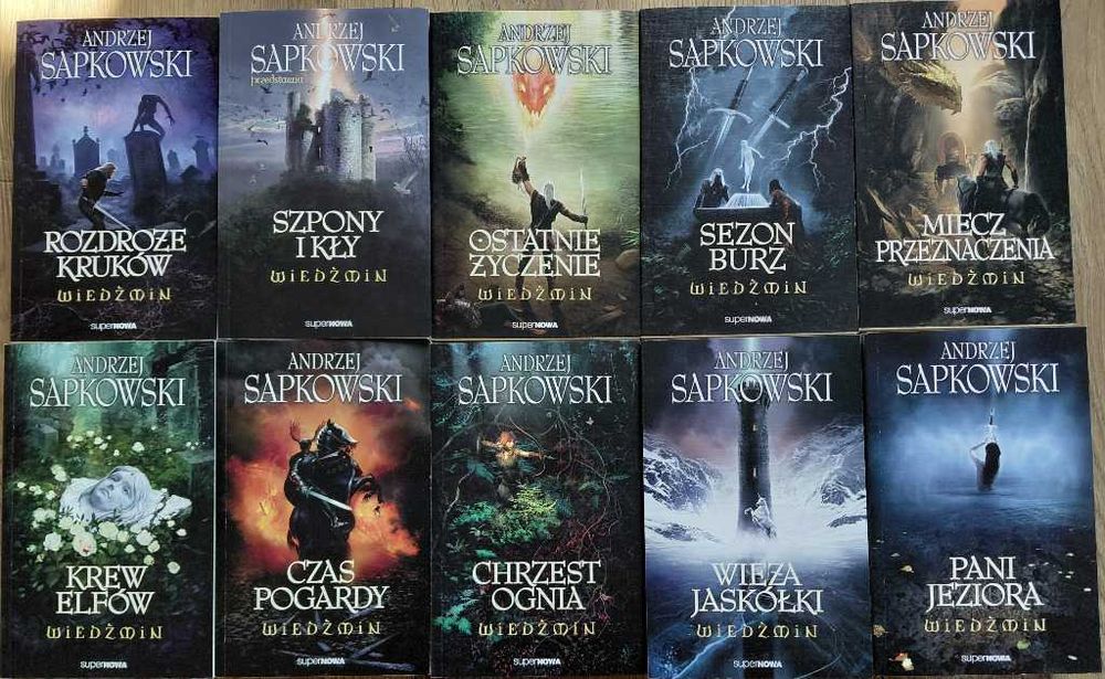 11 książek  Andrzej Sapkowski  Wiedźmin Super Nowa Okazja Pełna Saga