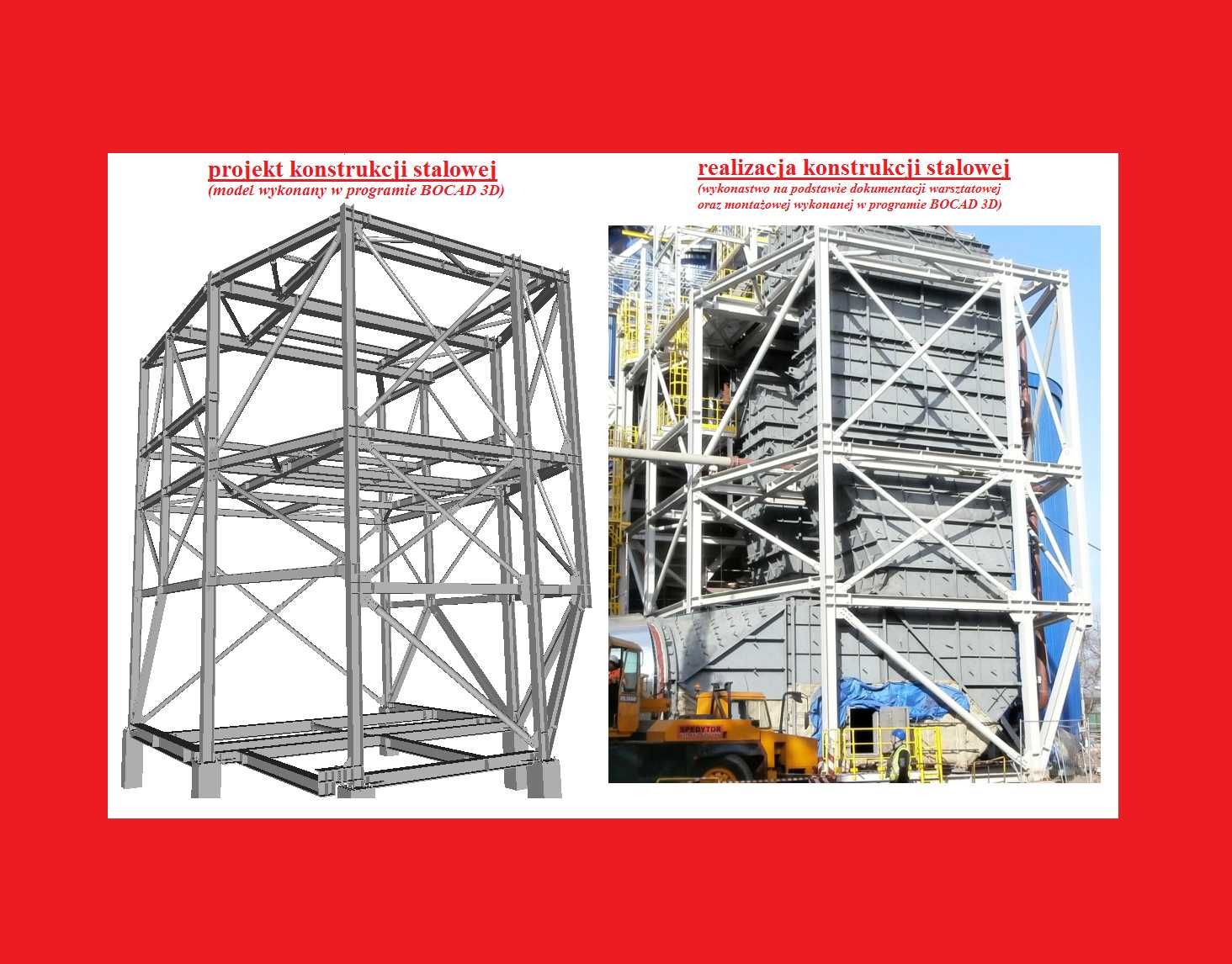 projekt konstrukcji stalowej, konstruktor 3D statyka, kierownik budowy