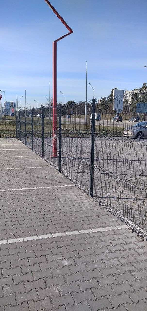 Зелений паркан 3D сітка,секції стовпи+кріплення.гарантія від виробника