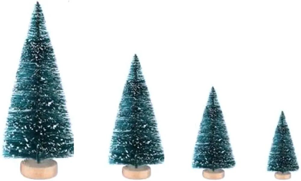 63 Drzewka Choinki mini model śnieg mróz butelka szczotka drzewa DIY