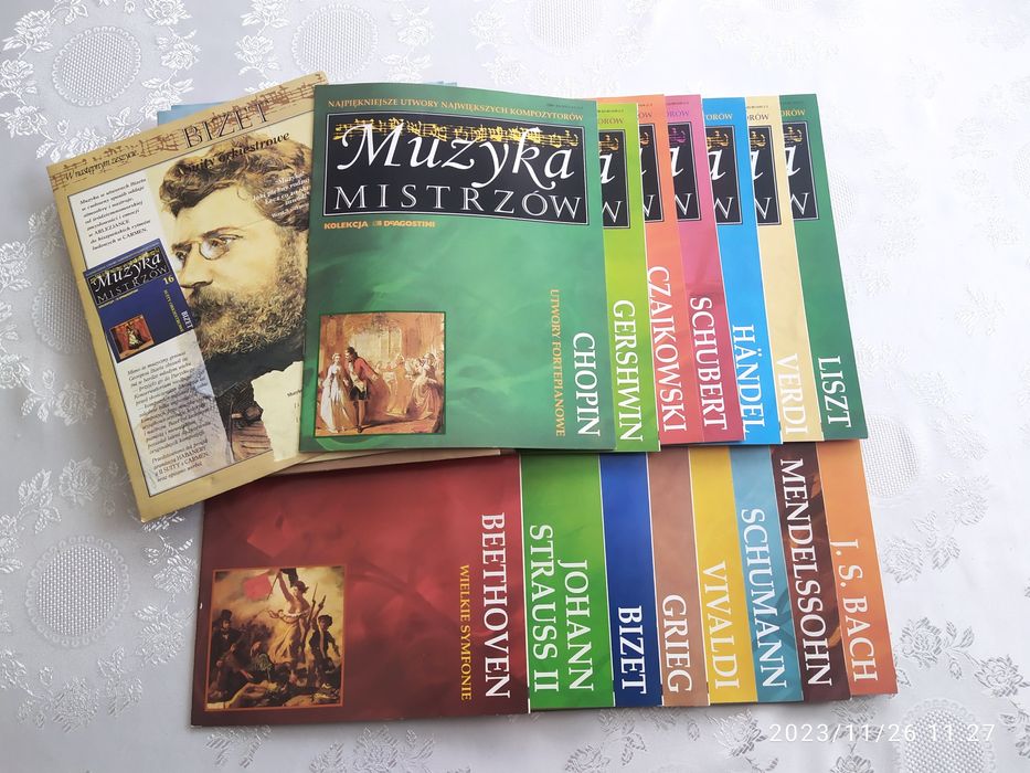 Muzyka Mistrzów  15 szt płyt  oraz  gazetki i okładki deAgostini
