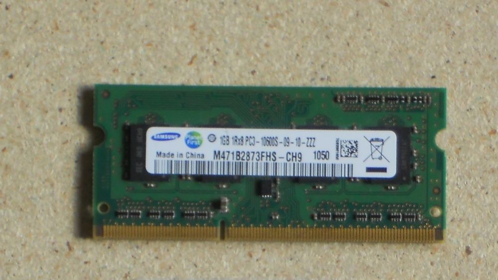 Pamięć RAM (Samsung) do laptopów DDR3 1GB 1Rx8 PC3-10600S 1333MHz