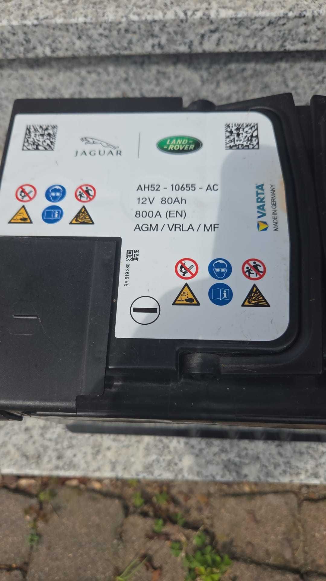 Akumulator AGM AH52 80AH 800A Land Rover Jaguar Varta