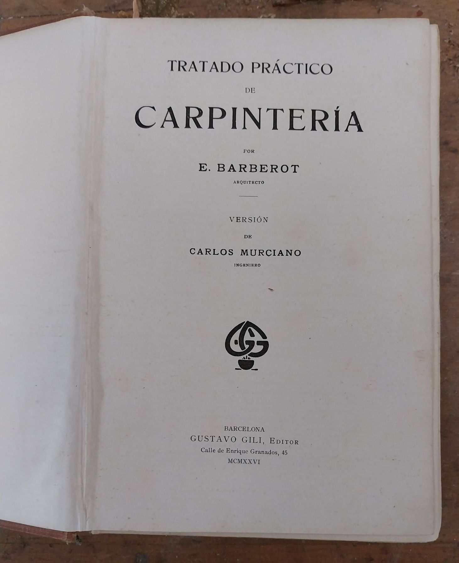 Vendo livro "Tratado Prático de Carpinteria"