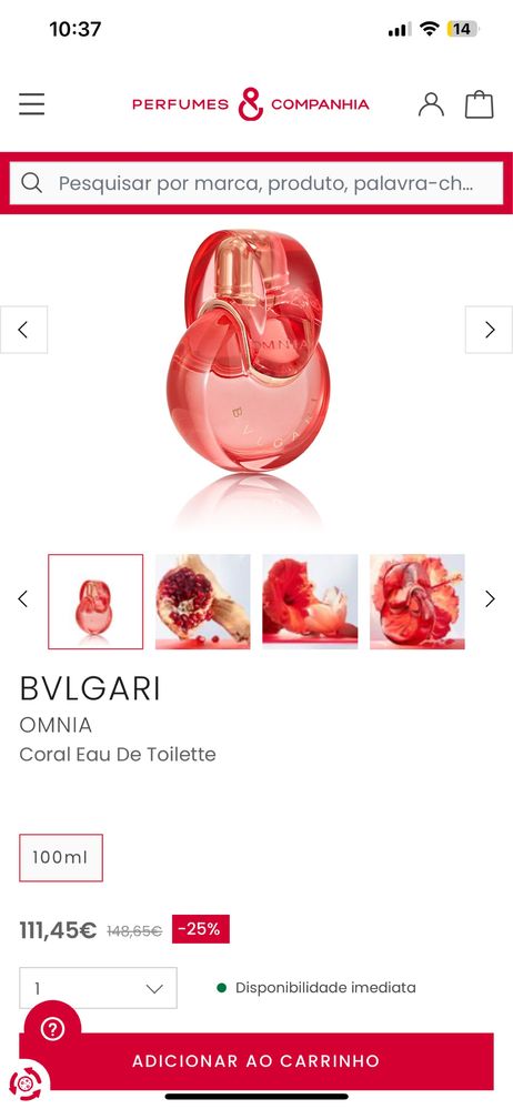 Perfume BVLGARI OMNIA Coral 100ml