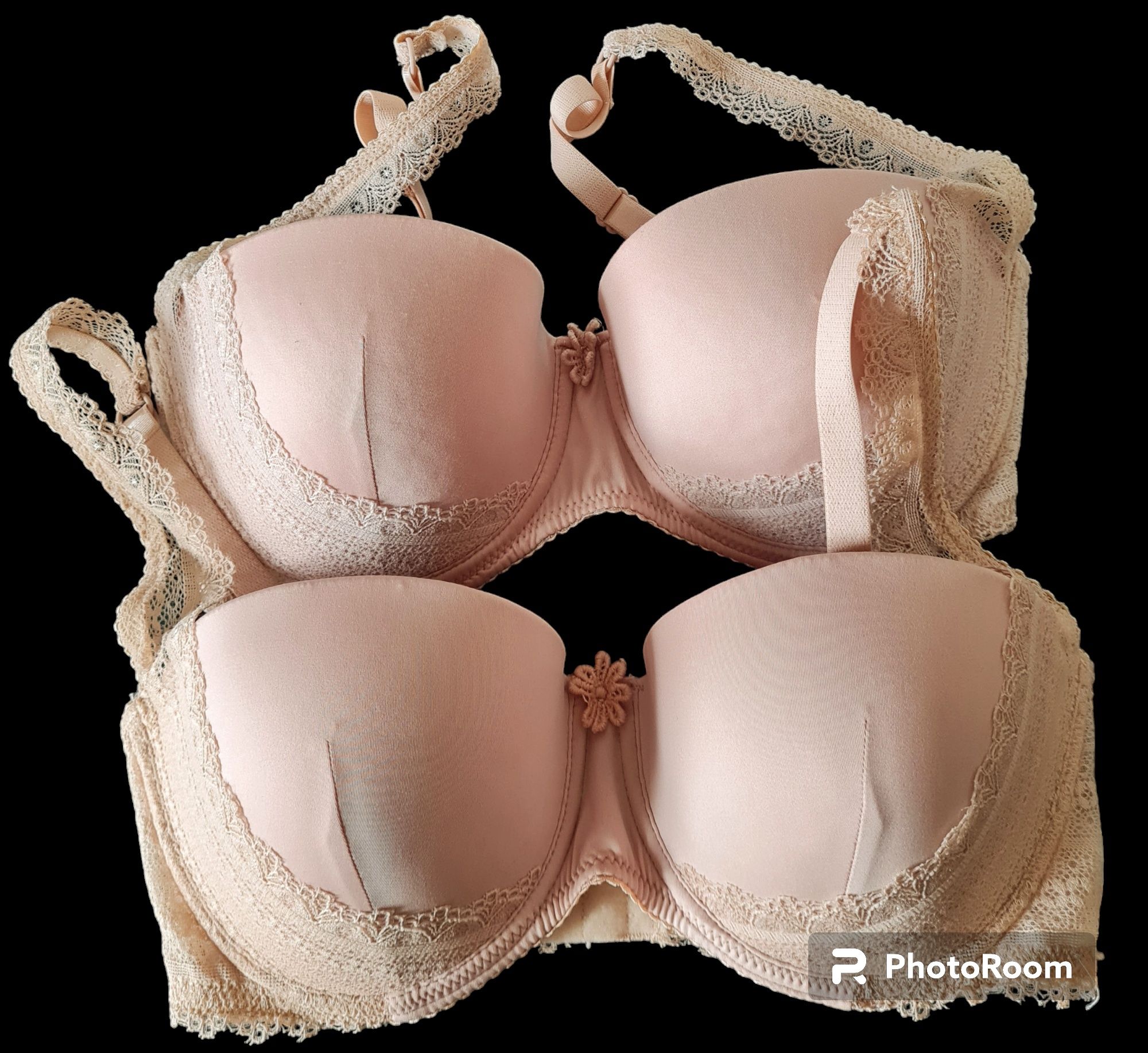 Tkmaxx Simply Bare by Janet Reger beż 34C 75C 2 szt. stanik NOWY kompl