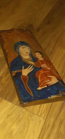 Ikona na desce Maryja z Dzieciątkiem Jezus VIII wys 38 cm