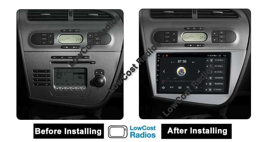 Auto Rádio 2DIN 9" SEAT LEON E SEAT ALTEA • Android 15