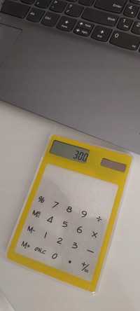 Kalkulator żółty przezroczysty