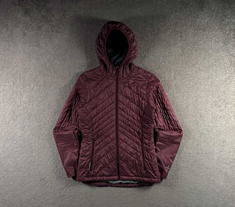 Kurtka Icebreaker S Bordowa Damska Ocieplana Kaptur Rozpinana Merino