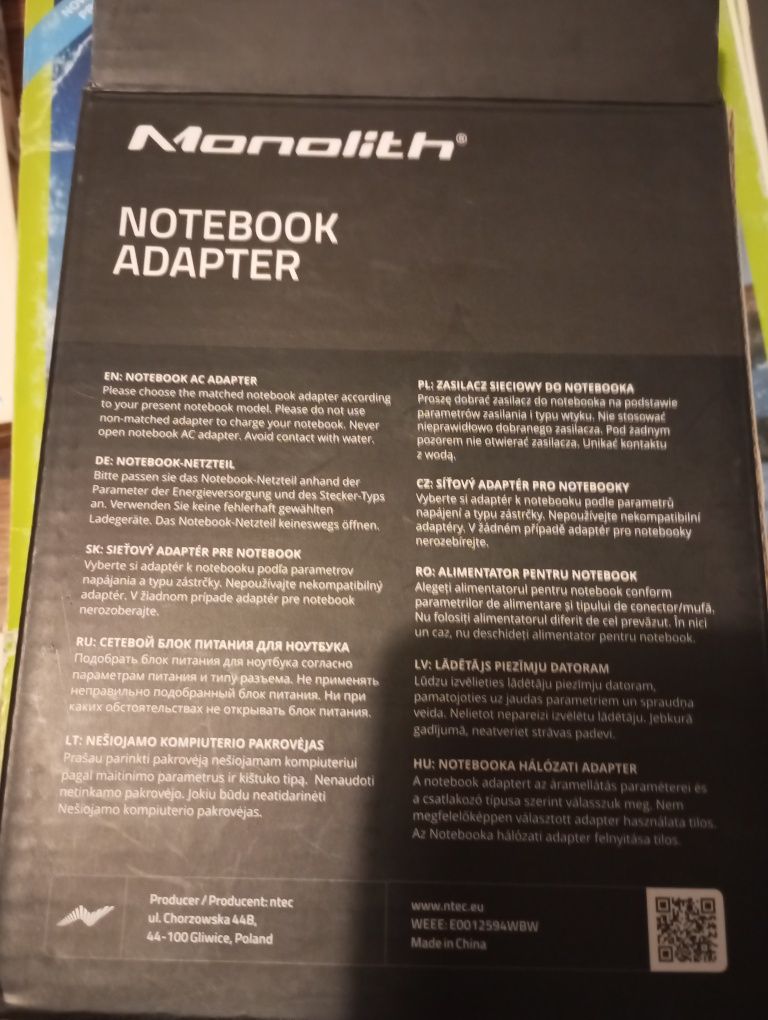 Monolith notebook adapter