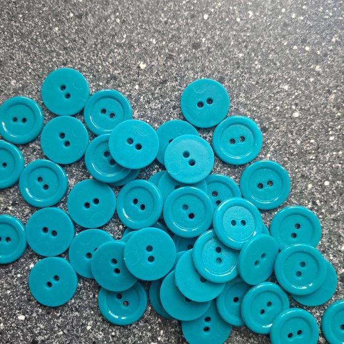 Guziki plastikowe Turkus 250 sztuk